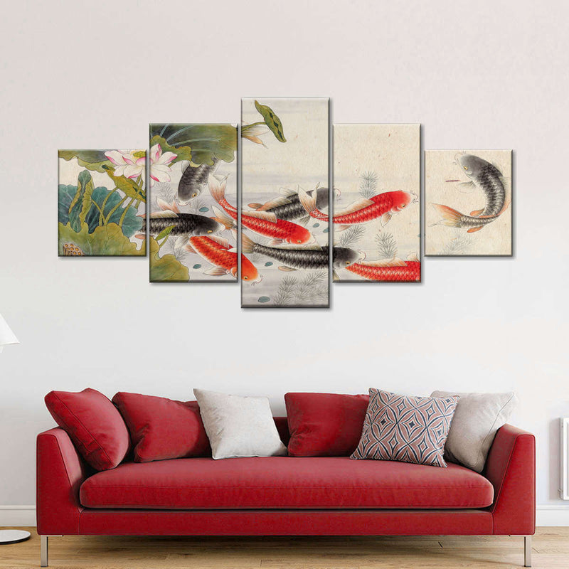 Japanese Koi Pond Wall Art