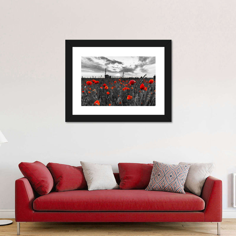 Poppy Field At Dusk Pop Wall Art