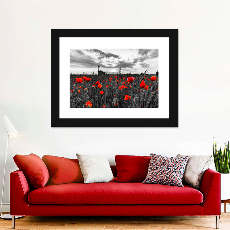Poppy Field At Dusk Pop Wall Art