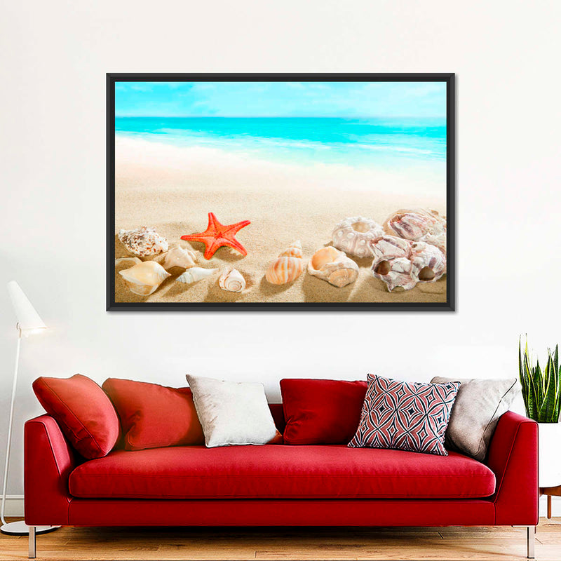 Seashells At The Beach Wall Art