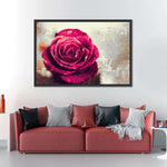 Textured Grunge Rose Wall Art