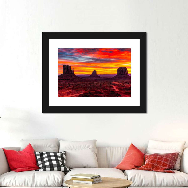 Monument Valley At Sunset Wall Art