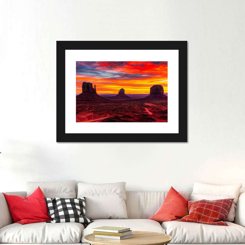 Monument Valley At Sunset Wall Art