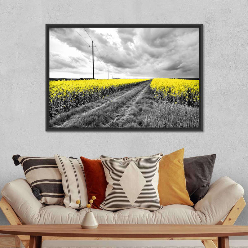 Pop Yellow Flower Field Wall Art