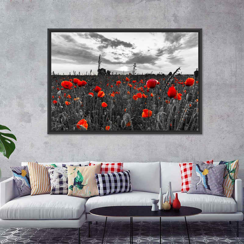 Poppy Field At Dusk Pop Wall Art