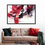 Red Motion Abstract Wall Art