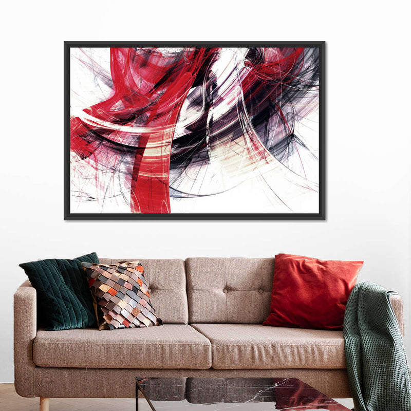 Red Motion Abstract Wall Art