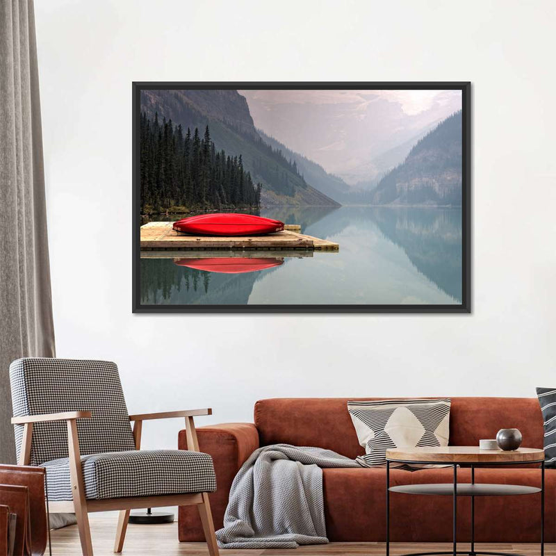 Mountain Lake Kayak Wall Art