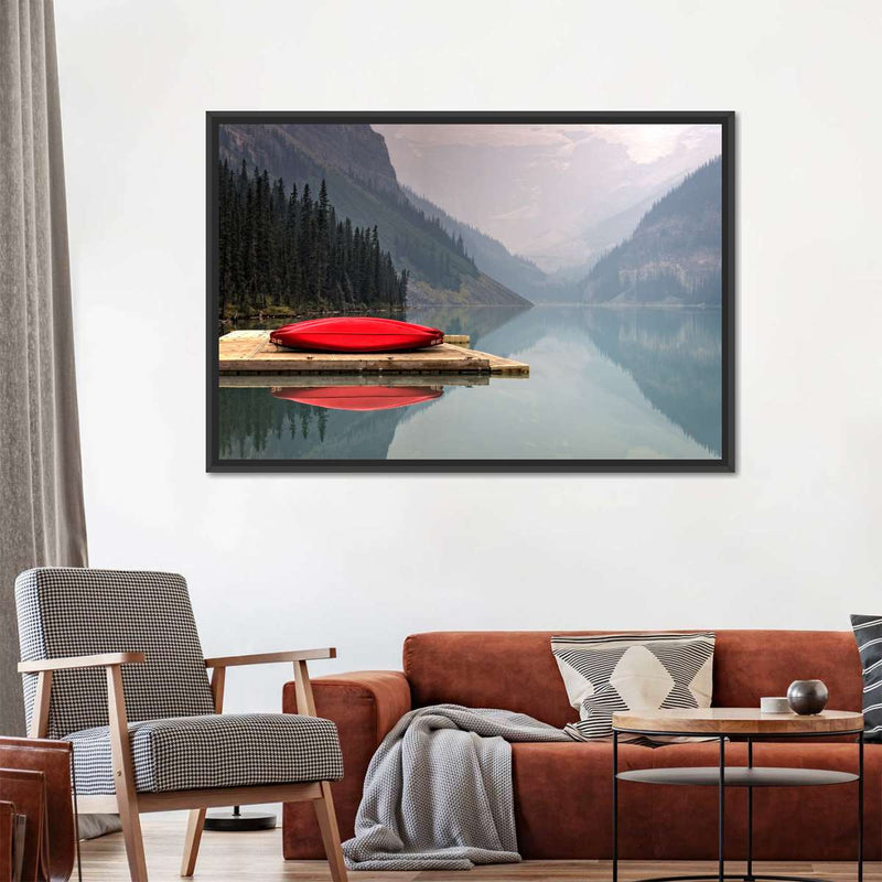 Mountain Lake Kayak Wall Art