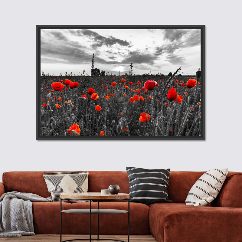 Poppy Field At Dusk Pop Wall Art