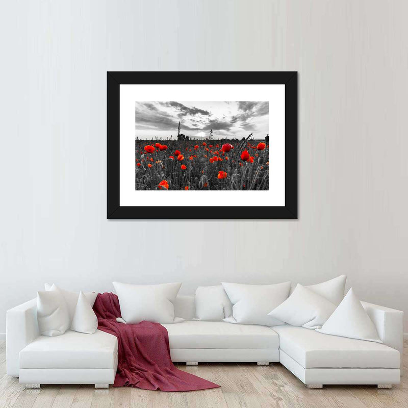 Poppy Field At Dusk Pop Wall Art