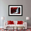 Red Autumn Waterfall Wall Art