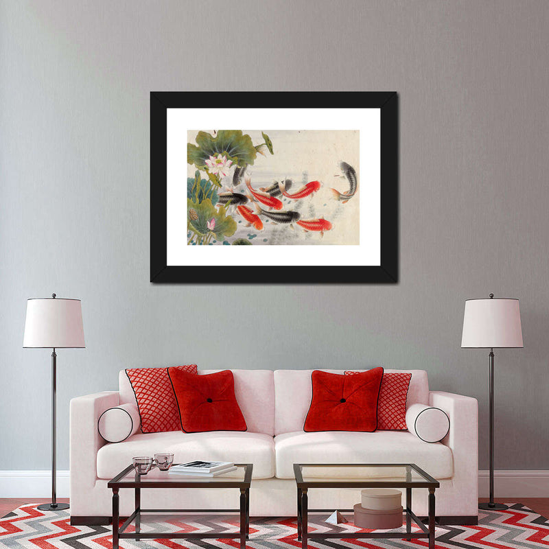 Japanese Koi Pond Wall Art