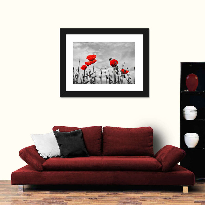 Pop Red Poppies Wall Art