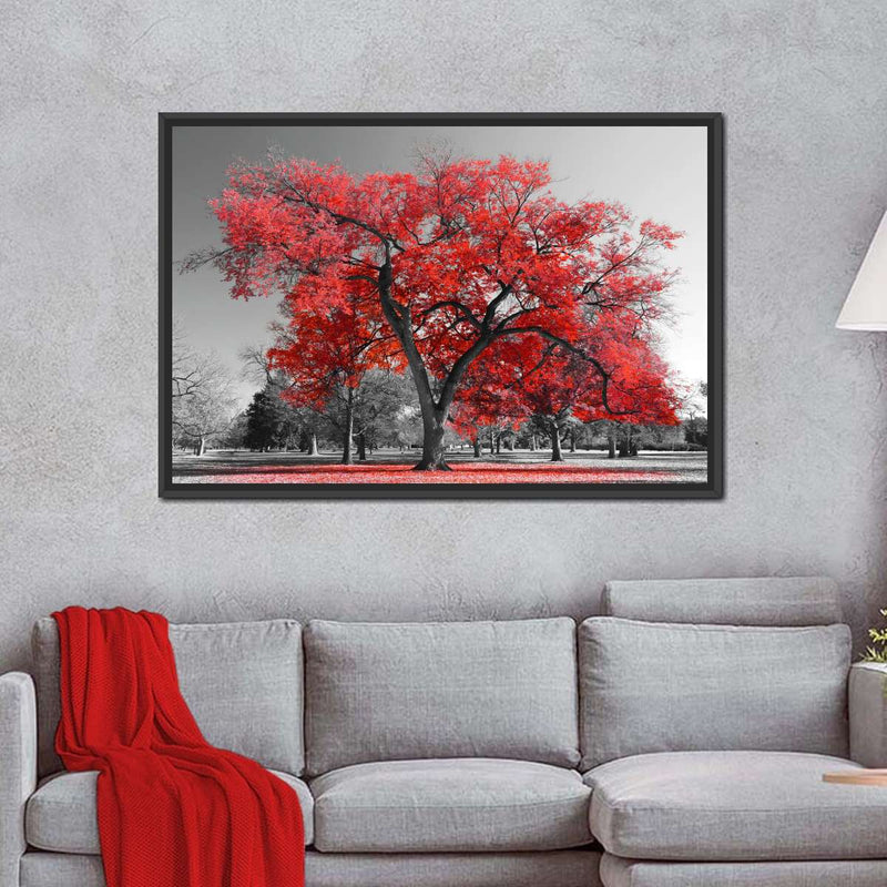 Red Tree Wall Art
