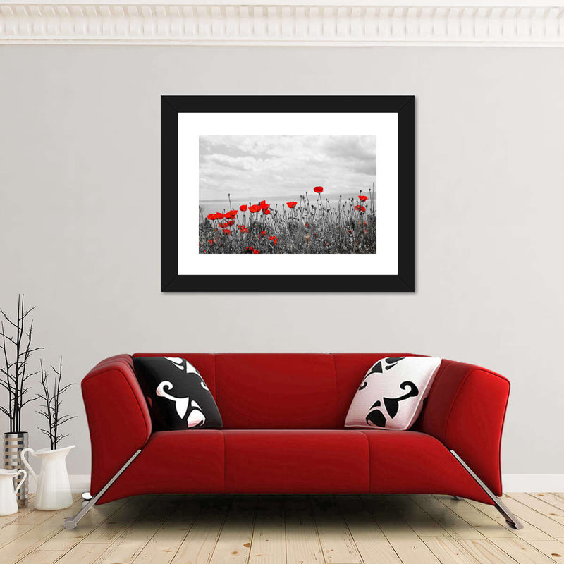 Red Poppy Field Pop Wall Art