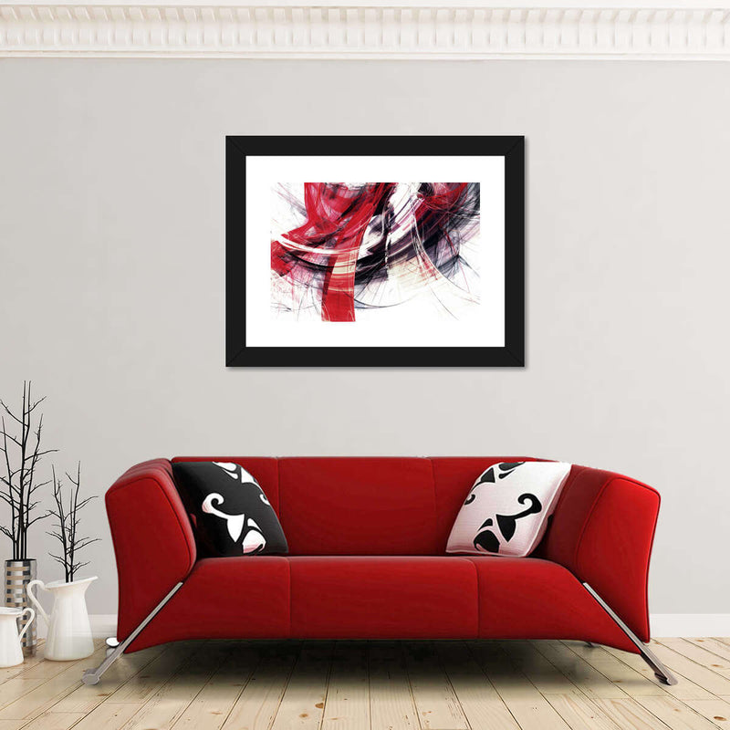 Red Motion Abstract Wall Art