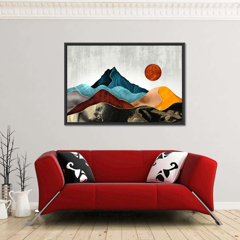 Sunset Over Mountains Wall Art