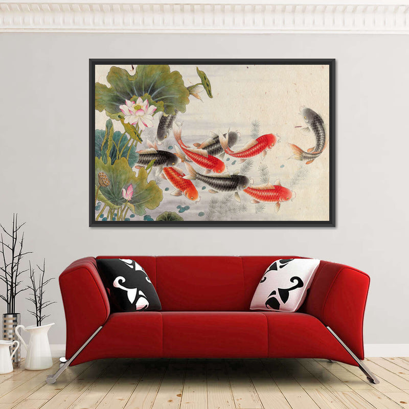 Japanese Koi Pond Wall Art