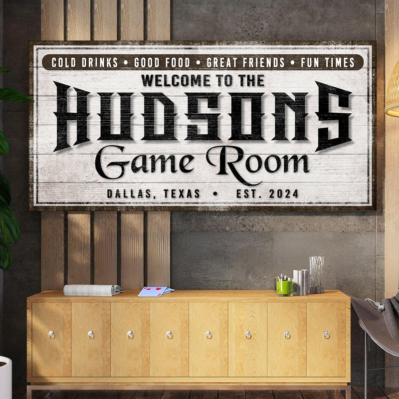 Personalized Game Room Sign IV