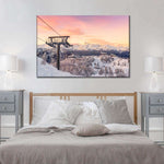 Skiing On Snowy Mountain Wall Art