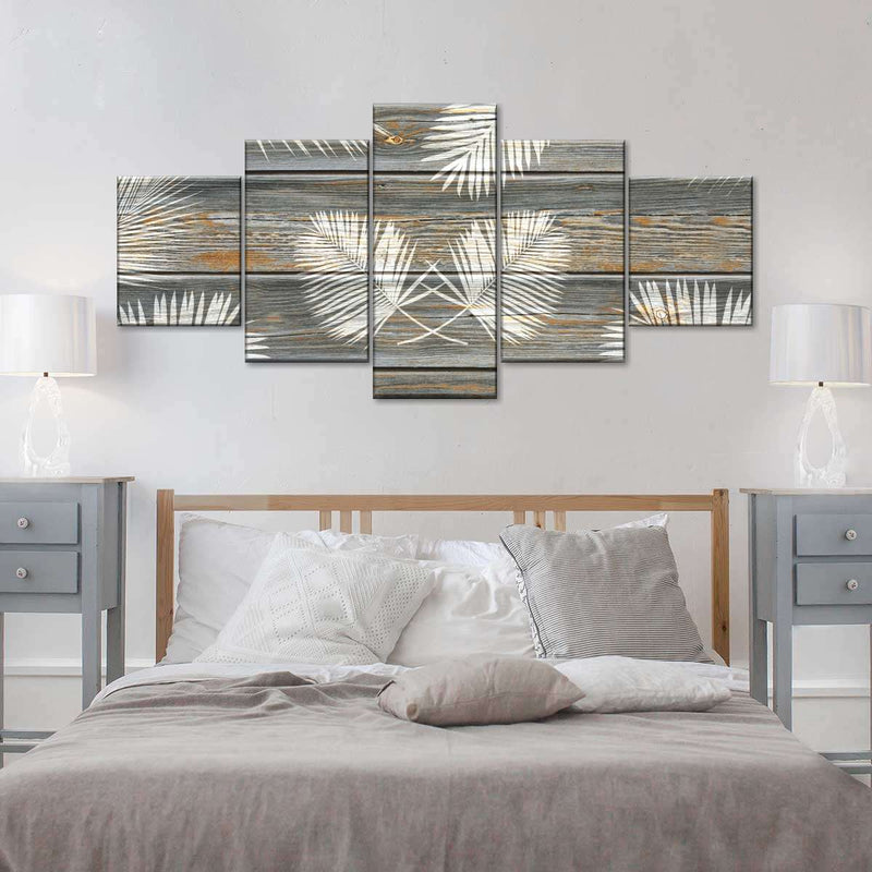 Wooden Palm Leaves Wall Art