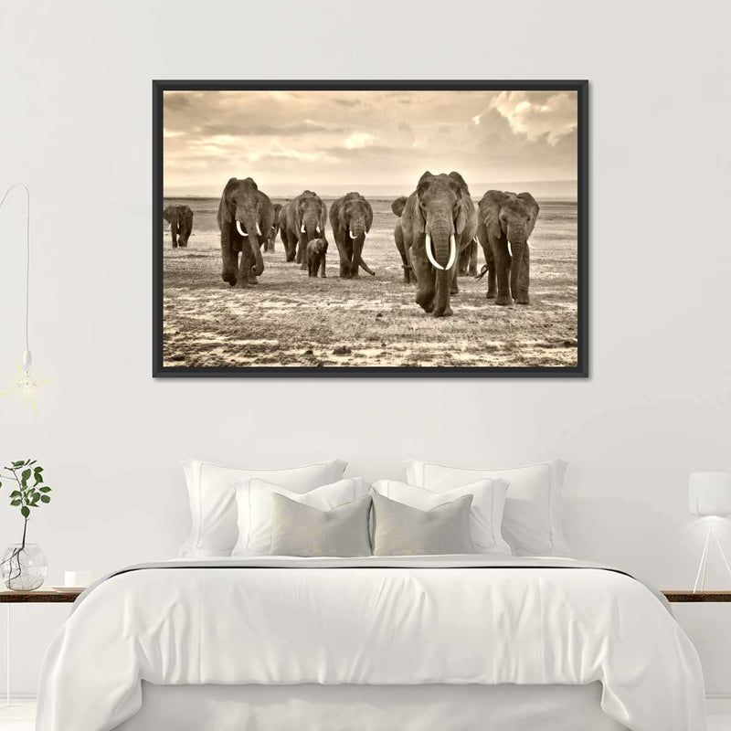 Herd Of Elephants Wall Art
