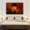 Silhouetted African Giraffes Wall Art