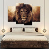 Grunge Lion Head Wall Art