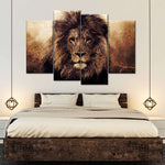 Grunge Lion Head Wall Art