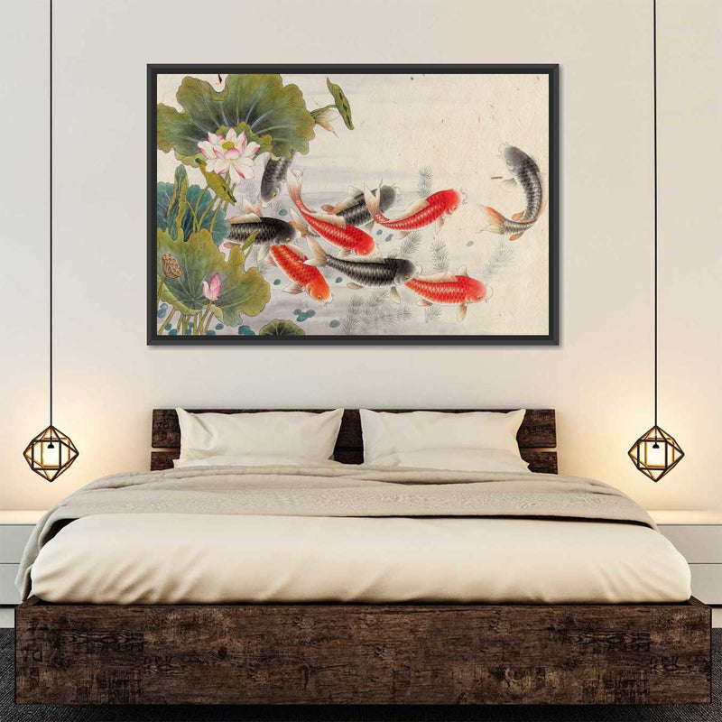 Japanese Koi Pond Wall Art