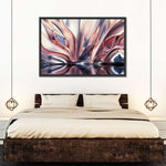 Pink And Silver Abstract Wall Art