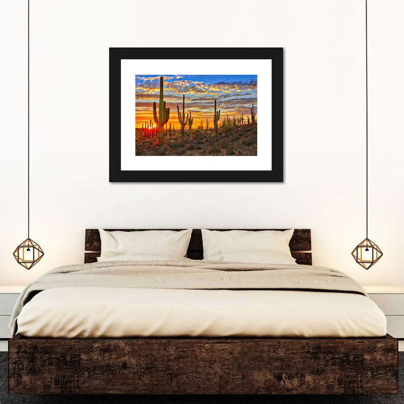 Sunset Cactus Wall Art