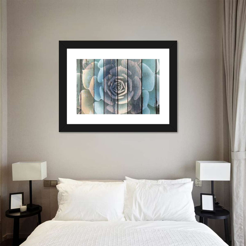 Rustic Blooming Succulent Wall Art