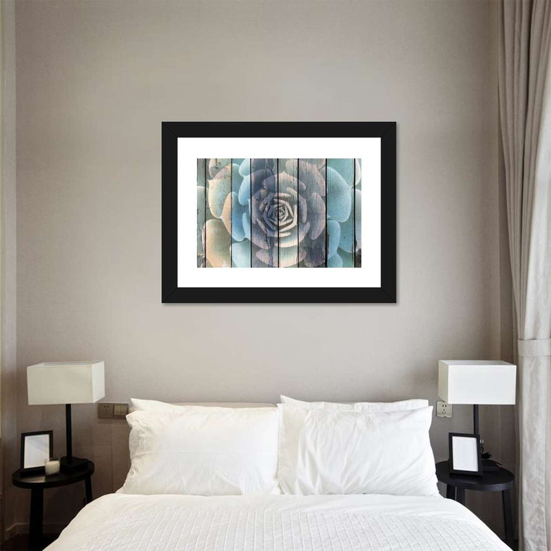 Rustic Blooming Succulent Wall Art