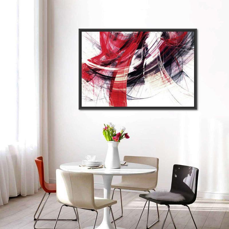 Red Motion Abstract Wall Art
