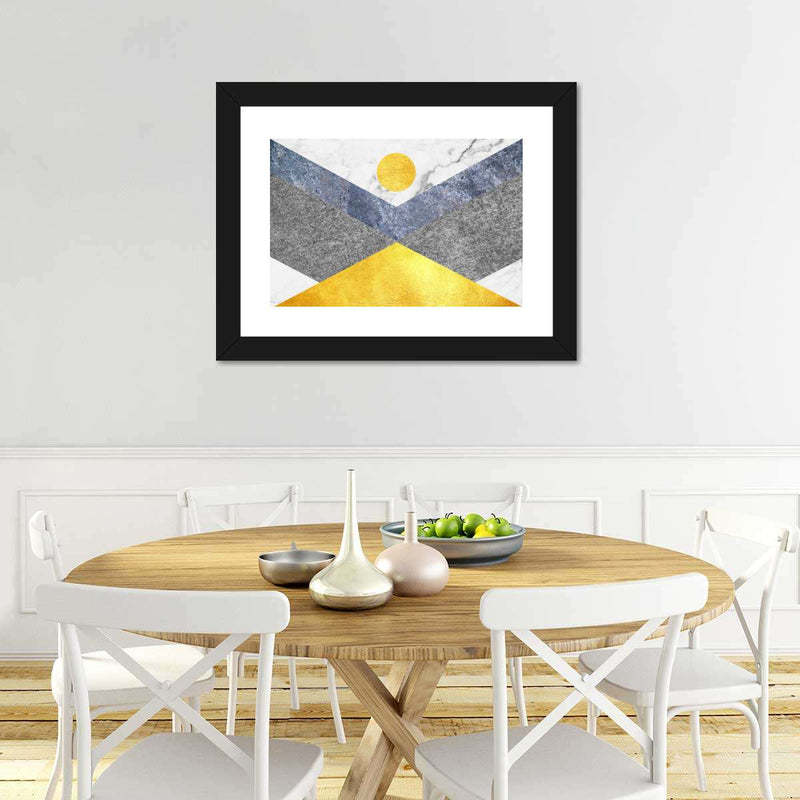 Marble Textured Geometric Wall Art