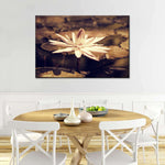 Sepia Lotus Flower Wall Art