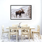Snowy Moose Wall Art