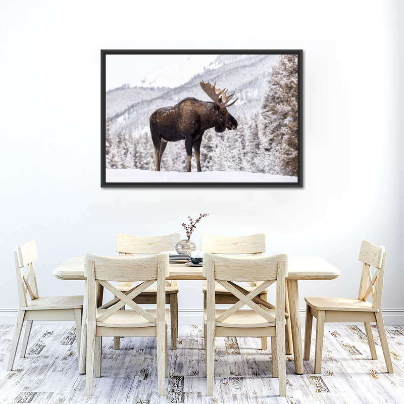 Snowy Moose Wall Art