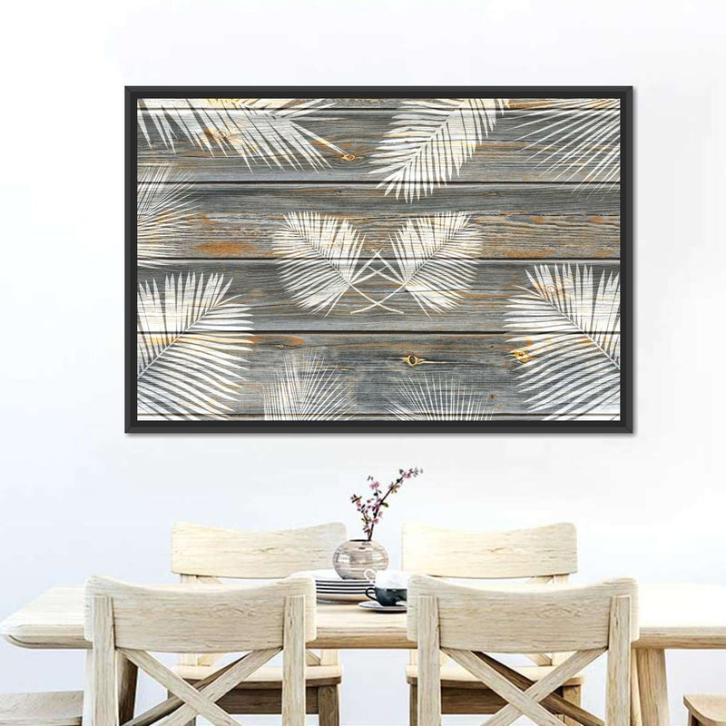 Wooden Palm Leaves Wall Art