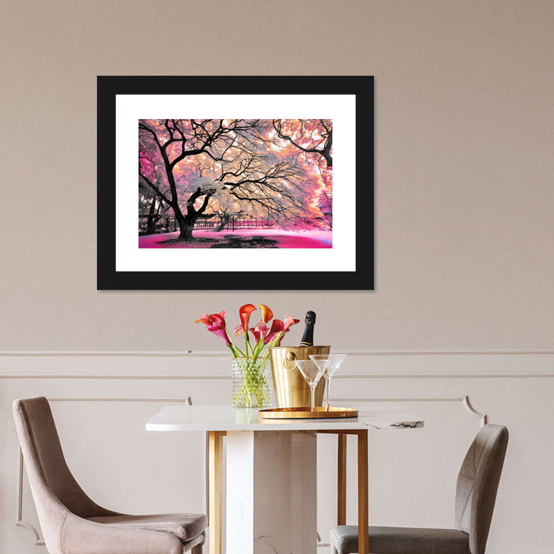 Pink Bloom Claw Trees Wall Art