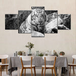 Textured White Tiger Wall Art