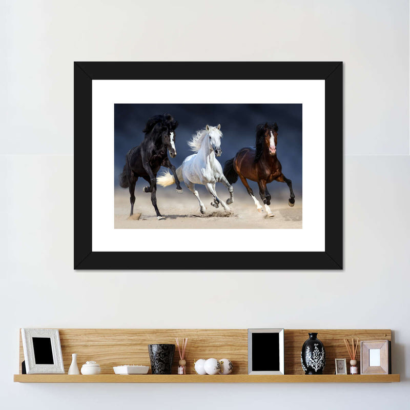 Wild Colorful Horses Wall Art