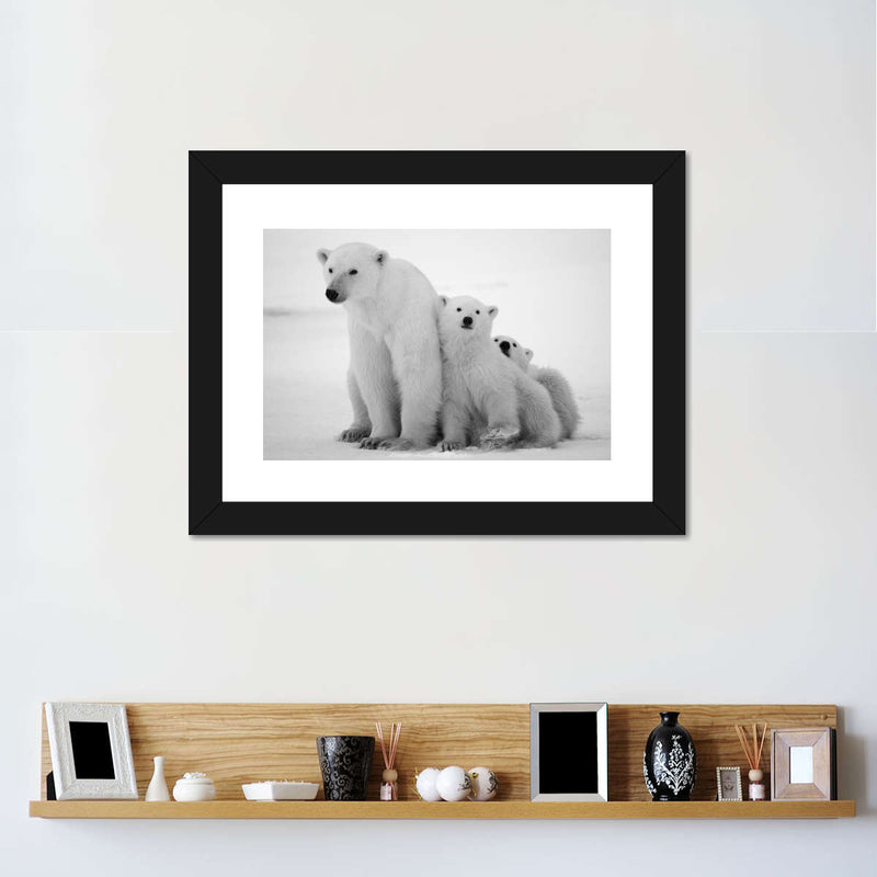 Polar Bear Family Wall Art