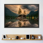 Magical Lakeside Mountain Wall Art