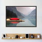 Mountain Lake Kayak Wall Art