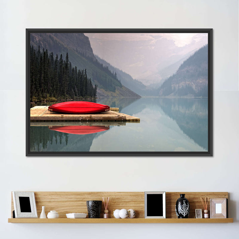 Mountain Lake Kayak Wall Art