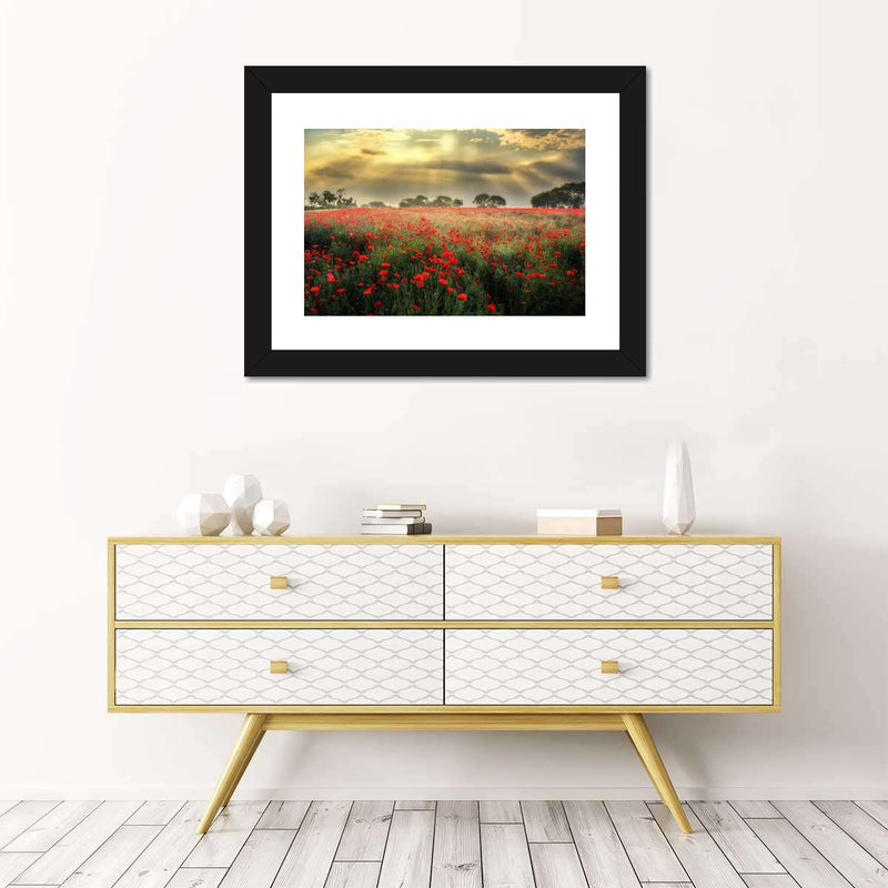Scandinavian Poppy Field Wall Art