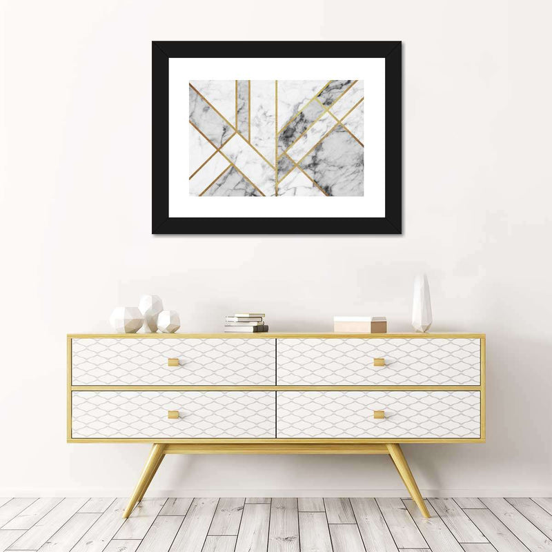 Marble Texture Geometric Abstract Wall Art